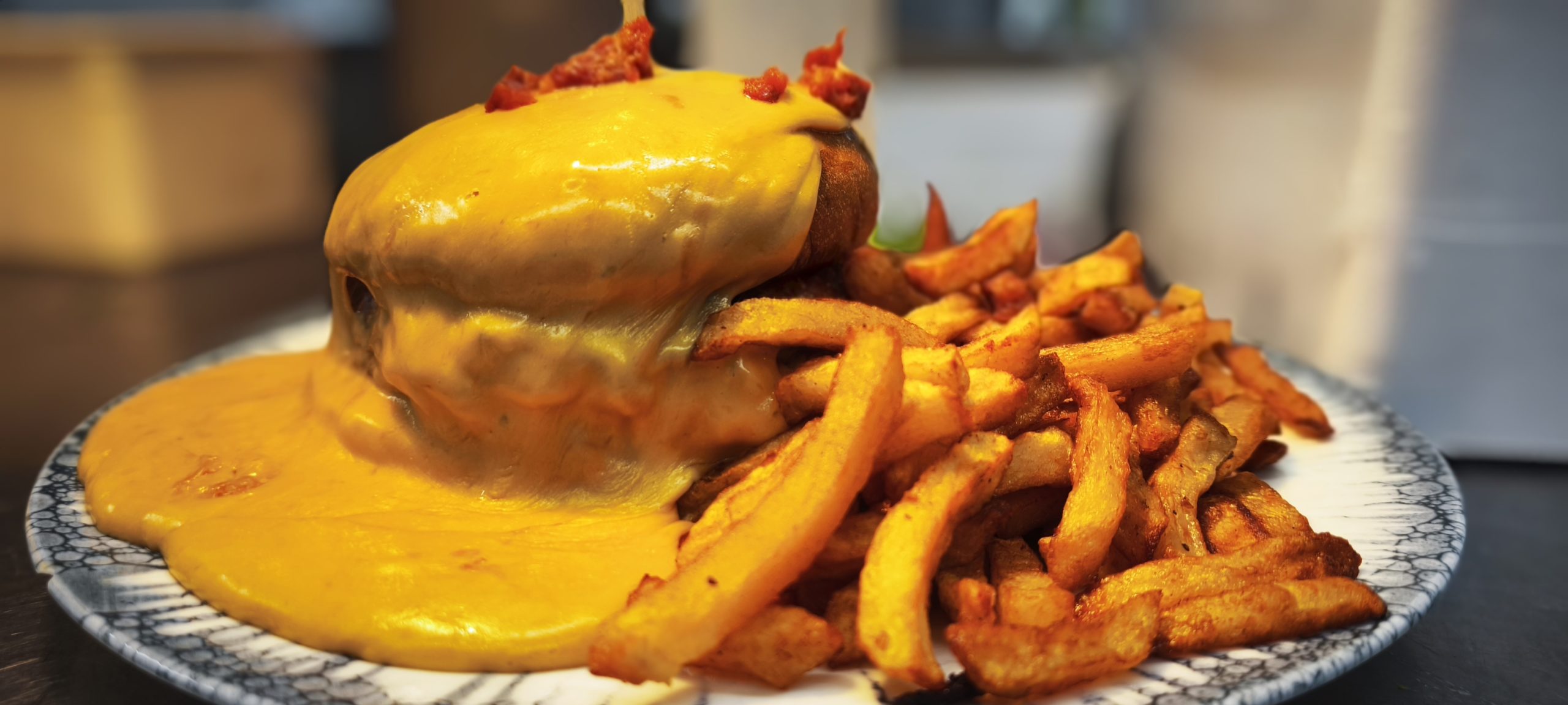 Frites préfrites et cuites au gras de bœuf